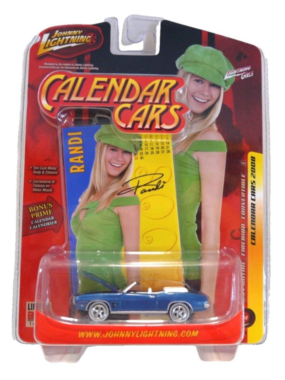Johnny Lightning Calendar Cars 1969 Pontiac Firebird 1:64 diecast car, New 2008